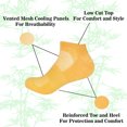 thumbnail image 2 of Men's Rayon from Bamboo Fiber Colored Sports Superior Wicking Athletic Ankle Socks - Yellow - 2 Pairs - Size 10-14, 2 of 5