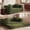 Green, variant on 65" Convertible Sofa Bed, Corduroy Folding Sleeper Loveseat Futon, Fold-Out Couch Bed with Fixed-Shape Frame, Boneless Design, No Assembly Required for Living Room & Bedroom
