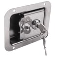 thumbnail image 3 of 3X Paddle Slam Latch with Lock & Key Travel Trailer Lock Stainless Steel RV Door Latch Flush Mount Handle Latch, 3 of 7