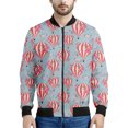 thumbnail image 3 of Nueva chaqueta con estampado 3D de globo de aire de dibujos animados para hombre, primavera otoño 2024, abrigo con cremallera de manga larga, chaqueta de vuelo callejero 6XL, 3 of 5