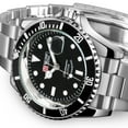 thumbnail image 5 of Military Automatic Watch Mens Stainless Steel Silver Case Black Dial Black Bezel, 5 of 5
