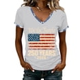 thumbnail image 2 of Iaqnaocc 4th Of July Tops for Women Trendy Patriotic Short Sleeve 250 Anniversary Usa Flag American Flag We The People 250th Anniversary Flag Independence Day Freedom T Shirts for Women Gray XXL, 2 of 4