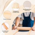 thumbnail image 3 of 12 Pcs Pottery Tools Teaching Set, Include 17inch Slab Roller 10 Pcs Wooden Rolling Pin Guides 1 Linen Tablecloth, 3 of 8