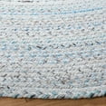 thumbnail image 3 of SAFAVIEH Braided Aristotle Solid Polyester Reversible Area Rug, Blue/Gray, 7' x 7' Round, 3 of 7