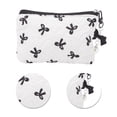 thumbnail image 4 of Unique Bargains 1 Pc Dumpling Bag With Pendant Bow Makeup Bag Beige, White, Black, 4 of 5