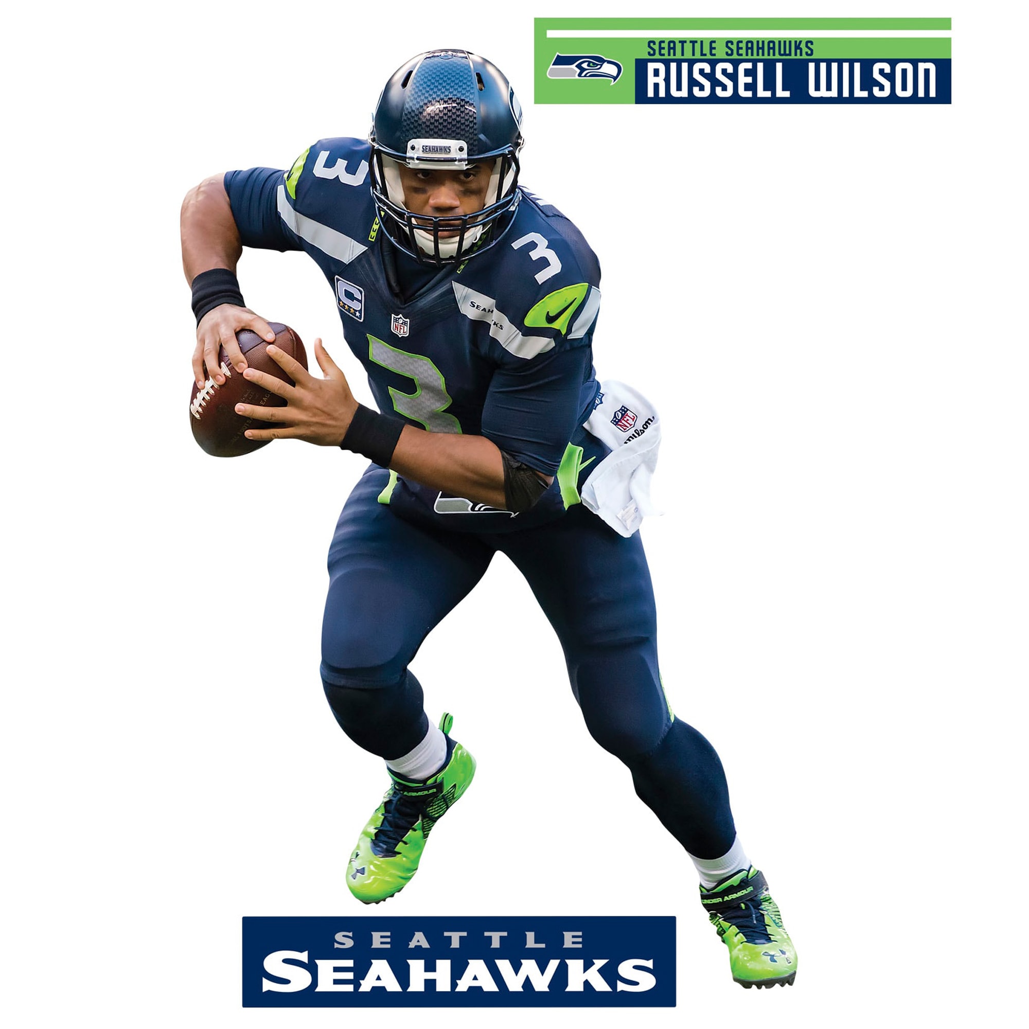 Seattle City Seahawkzzz Football Girl Die-Cut Sticker Decal 5'' X 4'' Seattle City Seahawkzzz Football Girl Die-Cut Sticker Decal 5'' X 4''