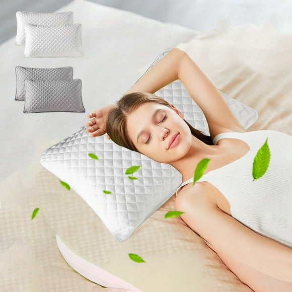 Under 10,Pillow,Pillow Protectors, Standard Size Cotton Pillow Protectors, Breathable, Skin-Friendly, Waterproof, Oil and Stain Proof, Pack of 2, | Cotton, Gray-261 MIANHT