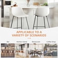 thumbnail image 5 of Carolayne 24" Bar Stools Set of 4, Counter Height Stools with Back for Kitchen Island and Dining Room, Faux Leather, White, 5 of 5