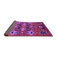 thumbnail image 2 of Ahgly Company Indoor Square Oriental Purple Industrial Area Rugs, 5' Square, 2 of 4