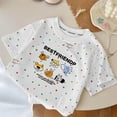 thumbnail image 5 of CYRBOKO Girls Outfit Sets, Elastic Waist Cotton Summer Short Sleeve T-shirts and Shorts White Size 5-6 T, 5 of 6