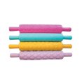 thumbnail image 1 of 4pcs Portable Embossed Rolling Pin Fondant Cake Paste Gum Sugarcraft Decorating Tool, 1 of 5