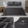 thumbnail image 6 of Dark Grey Twin Comforter Set - 5 Pieces Pintuck Bed in A Bag with Comforters, Sheets, Pillowcases & Shams, 6 of 13