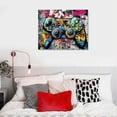 thumbnail image 4 of JEUXUS Graffiti Wall Art Gamepad Painting Banksy Canvas Wall Art Pop Art Wall Decor Ready to Hang, 4 of 4