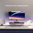 thumbnail image 3 of Monitor Stand Acrylic Dual Monitor Riser Acrylic Monitor stand with Storage Organizer for Computer Laptop Printer TV Oak, 3 of 8