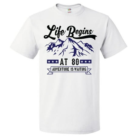 80th Birthday Gift For 80 Year Old Life Begins T Shirt Gift 80th Birthday Gift For 80 Year Old Life Begins T Shirt Gift