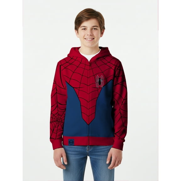 Boys, Licensed Cosplay Hoodie, Spiderman, Sizes XS-XXL
