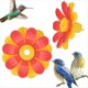 thumbnail image 5 of Flores para Comedero de Pájaros, Juego de Puertos de Alimentación para Colgar Pájaros, Piezas de Repuesto, Suministros para Comedero de Pájaros C, 5 of 5