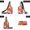 thumbnail image 7 of FORMRS Womens Crossbody Sling Bag Travel Daypack Shoulder Chest Backpack, Purple Hand Drawn Floral, 7 of 7