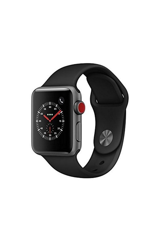 Restored Apple Watch Series 3 (GPS+Cellular, 42mm) - Space Gray Aluminum Case - Black Sport Band (Refurbished)