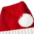thumbnail image 5 of Unisex Santa Hats Family Matching Xmas Knit hat Parent-Child Pom Beanie Hat Winter Warmer Crochet Cap for Family Christmas Party Red White, 5 of 7