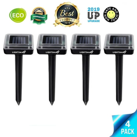 Garden Pest Repeller (2018 NEW LIGHTSMAX Mole Repellent - Solar Powered Outdoor Lawn Garden Pest Control - Rodent Repellent Ultrasonic Pest Repeller – Gopher Vole Deterrent Chaser)