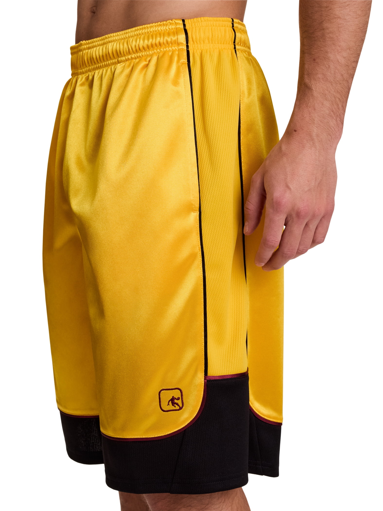 AND1 Men's and Big Men's All Court Colorblock Short, 11" inseam, up to Size 5XL