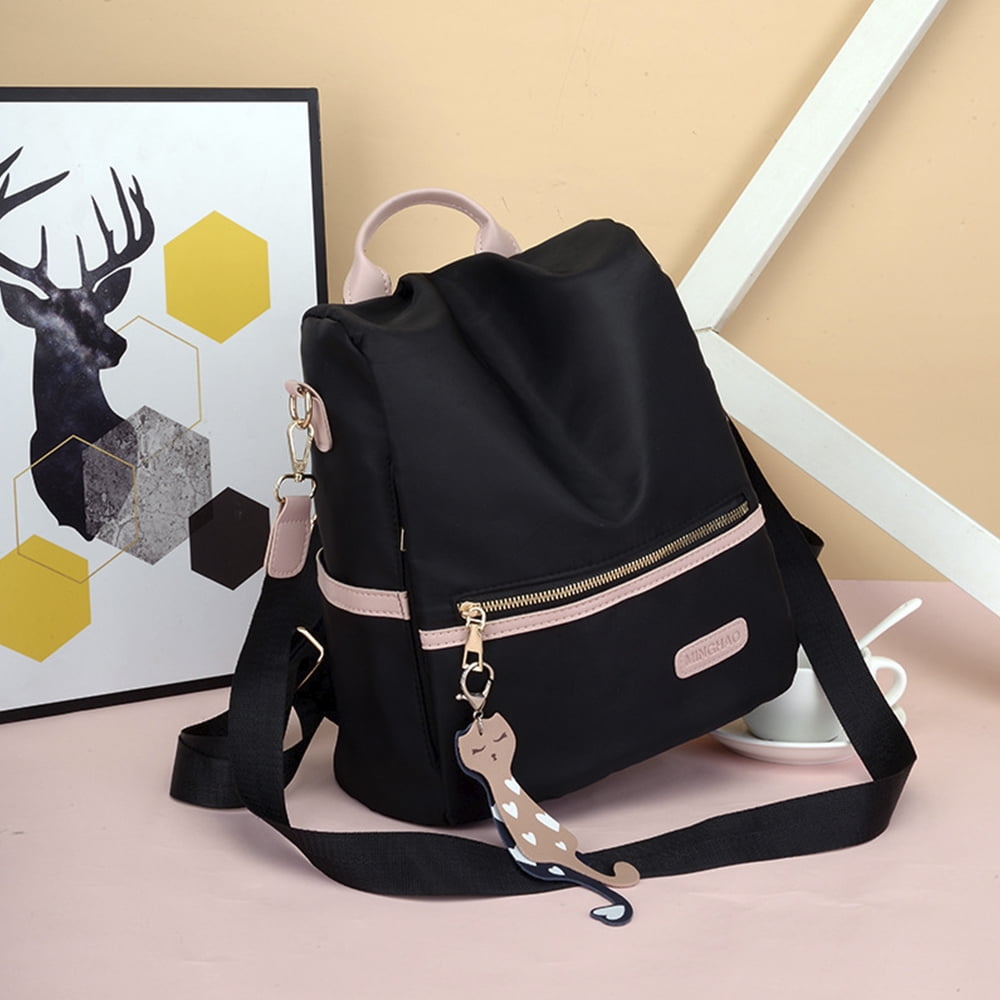PU Leather Shoulder Bag,Deer Silhouette Backpack,Portable Travel School Rucksack,Satchel with Top Handle