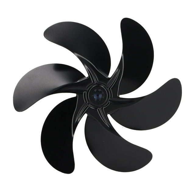 Lame de ventilateur de cheminée lame de ventilateur de poêle en alliage d'aluminium résistant aux hautes températures lame de remplacement de ventilateur de cheminée noire(6 lames)