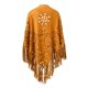 thumbnail image 3 of Bufanda poncho abierta con flecos de ante para mujer - Estampado perforado, poliéster, talla única - 190 cm de largo, 3 of 5
