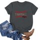 thumbnail image 1 of Fiudx Ofertas Flash Del Día Solo En Línea Blusa de Manga Corta con Estampado de Moda para Mujer, Divertida Camiseta con Cuello Redondo, 1 of 3
