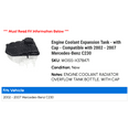 thumbnail image 2 of Engine Coolant Expansion Tank - with Cap - Compatible with 2002 - 2007 Mercedes-Benz C230 2003 2004 2005 2006, 2 of 3
