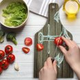 thumbnail image 3 of Brown and White Cutting Board, Anchor Motif Hand Drawing Boating Sketch Rustic Wooden Planks Coastal, Tempered Glass Cutting and Serving Board, Wine Bottle Shape, Taupe Coconut, by Ambesonne, 3 of 5