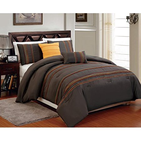 Legacy Decor Beautiful 5 PC Chocolate Brown with Marigold ...