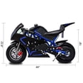 thumbnail image 2 of FRP 2 Stroke Pocket Bike 01 2.5hp Gas Powered Mini Bike, Blue, 2 of 6