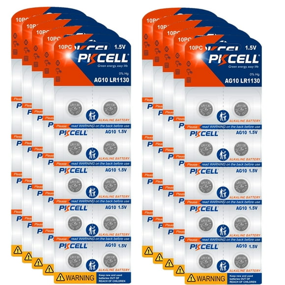 100PCS Alkaline Coins Battery AG10 LR1130 389 LR54 L1131 189 LR54/189/L1130 for Watches