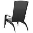 thumbnail image 6 of vidaXL Black Poly Rattan Adirondack Chair 1 Piece Outdoor Patio Lawn Lounge Seating, 6 of 14