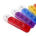 thumbnail image 2 of One Week 7 Small Boxes 28 Grids Pill Boxes Tablet Container Organizer Portable PU Leather Case (Black), 2 of 7