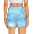 thumbnail image 2 of Lsque Sea and Fish Printed Women's Running Shorts with Liner Pockets,Elastic Quick Dry Workout Athletic Gym Yoga Shorts,Womens High Waist Shorts-Large, 2 of 9