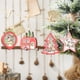 thumbnail image 5 of Toystoory Mini adorno de de Navidad Santa Claus colgante con ventana decoración de pared hogar rústico Año Nuevo decoración de arte Kits de decoración para fiestas Estrella, 5 of 6