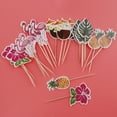 thumbnail image 4 of 2x de 24 púas Topper Tapones de fijación Palillos hawaiano Colco Adornos para cupcakes hawaianos, 4 of 8