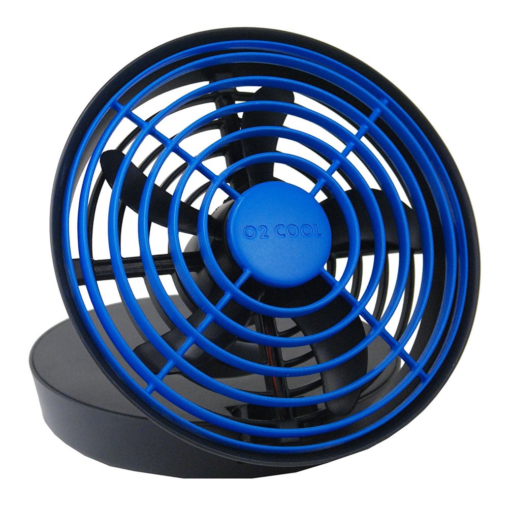 O2Cool FD05033 Battery or USB Powered Portable Fan, Assorted Colors, 5