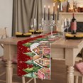 thumbnail image 2 of Merry Christmas Table Runner 108 Inches Long, Cotton Linen Table Runner Dresser Scarf, Winter Trees Xmas Snowflake Gingerbread Fabric Tablerunners for Dining Tables Wedding Holiday Party 13"x108", 2 of 8