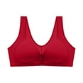 thumbnail image 2 of Jsaierl Womens Bras Wireless Support T-shirt Bras Seamless Comfy Bralettes Elegant Everyday Full Figure Bras Front Closure, 2 of 3