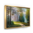 thumbnail image 3 of Designart 'Subtle Sunset Light Through The Trees II' Lake House Framed Canvas Wall Art Print, 3 of 5