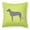 Green, variant on Carolines Treasures BB3803PW1818 Irish Wolfhound Checkerboard Green Fabric Decorative Pillow