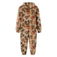 thumbnail image 7 of HNMKIU Kids Christmas Bodysuit Cozy Print Girls Jumpsuit Hooded Romper Playwear Winter Holiday Outfit Soft Thermal Loungewear For Toddler And Kid Christmas Outfit Coffee - 3-4 Years, 7 of 7