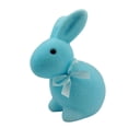 thumbnail image 6 of 9.6-Inch Colorful Flocked Bunny Figurine with Bow Tie, 4 PCS Spring Easter Table Centerpiece Decor for Home, Party, or Office, Indoor Festive Bunny Decoration for Mantel and Tabletop, 6 of 9