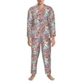 thumbnail image 3 of Fotbe Cartoon Hearts Pijama de Hombre con Estampado de Manga Larga, Conjunto de 2 Piezas, Ropa de Dormir Suave y Cómoda con Bolsillos-Medium, 3 of 7