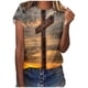 thumbnail image 1 of Fiudx Liquidación de Ofertas Flash Blusa Holgada Estampada con Cuello Redondo Retro de Manga Corta a La Moda para Mujer, 1 of 3