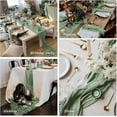 thumbnail image 6 of 12 Pack 10Ft Cheesecloth Table Runner 35x120 Inch Boho Gauze Table Runner Cheese Cloth Long Table Runner Romantic Table Runner for Wedding Bridal Shower Birthday Party Table Decor, 6 of 7